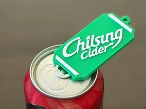 Chilsung Cider Soda Can Tab Opener Keychain