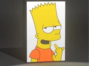 Bart Simpson Lightbox – 3D Printed LED Lamp