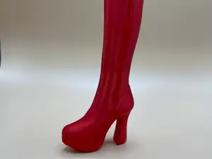 Knee-high boots with block heel Shoes and footwear