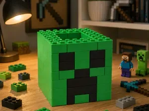 Minecraft Creeper Head – Brick Build