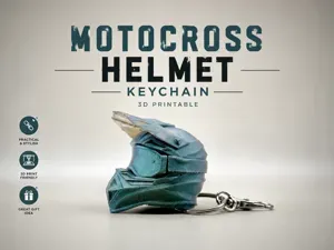 Motocross Helmet Keychain