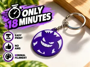 Gengar Pokémon Keychain – 18 Min | No AMS