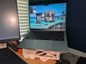 Desk Clamp Laptop Stand, Swivel, MacBook Pro 14