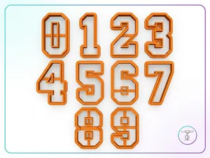 College / Varsity Numbers Cookie Cutters Set (0-9)