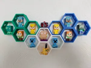 Modular Hexagonal Figure Display – Honeycomb Shelf