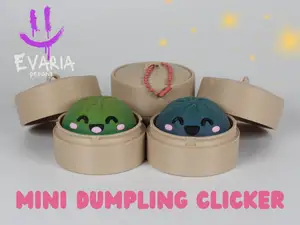 Mini Dumpling Clicker Bag Charm/ Keyring