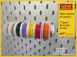 Ikea Skadis 7-Spool Wire Bar Holder