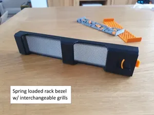 10" rack spring-loaded 1U security bezel