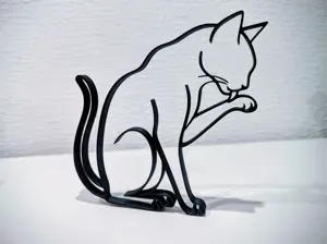Minimalistische Katzen-Silhouette: "Feline Grace"