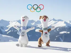 Weasel Olympic Mascots 2026 Milano Cortina