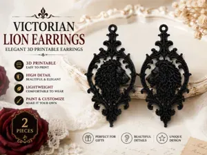 Victorian Lion Earrings