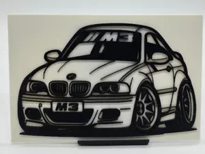 2D Wall Art BMW E46 M3 CSL TinyCar