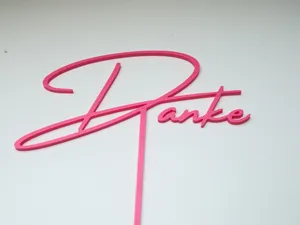 Cake-Flower-topper Danke