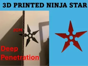 3d printed ninja star! (DANGEROUS)