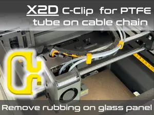 X2D No-Rub C-Clips (PTFE tube on cable chain)