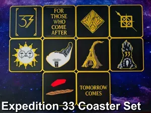 Expedition 33 Coaster Set with Holder