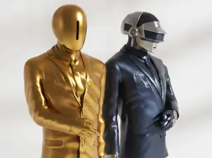 Daft Punk Robot Helmets Figure Duo