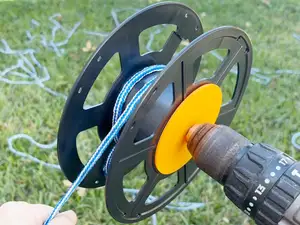 Drill Driven Rope / Cord Winder Reuse Spools V2