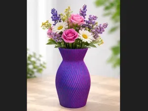 Spiralvase aus der Neon-Galaxie