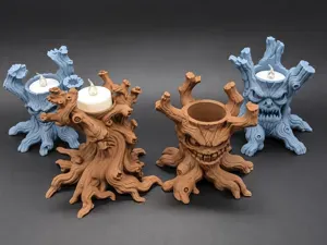 Cursed Woodland – 4 Creepy Tree Candle Holders