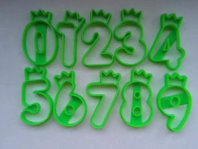 Royal Number Cookie Cutters – Numbers with Crowns