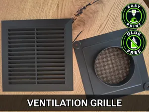 100mm Ventilation Grille with 190x190mm Snap-Fit