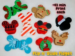 Mickey Mouse Christmas Slide + Flip Fidget Toys