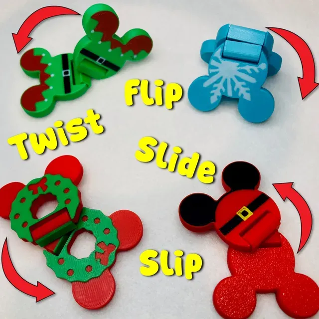 Mickey Mouse Christmas Slide + Flip Fidget Toys — Фото 4 из 17