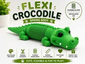Flexi Crocodile | Spring Body Articulated Toy