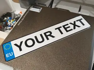 Registration plate License plate 1:2 CUSTOMIZABLE