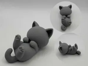Playful Lying Cat – minimalist decor figure