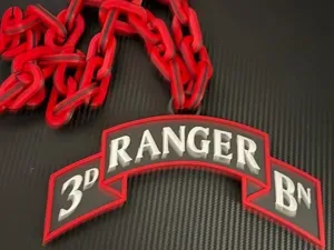 3d Ranger Battalion Scroll Oversized Hype Chain