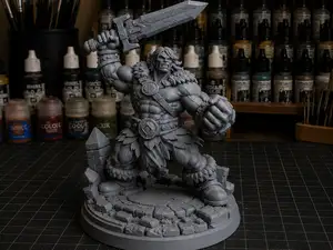Barbarian Hero — Epic Ruins Display Figure