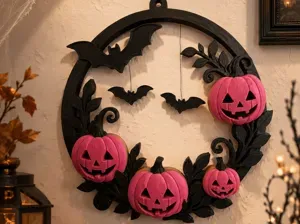Spooky Pumpkin Mandala Wreath