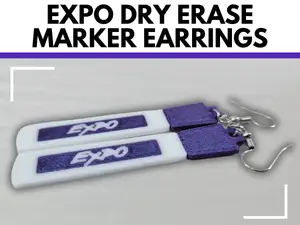 Expo Dry Erase Marker Earrings for Teacher Outfits