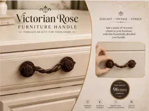 Victorian Rose Furniture Handle – 96mm