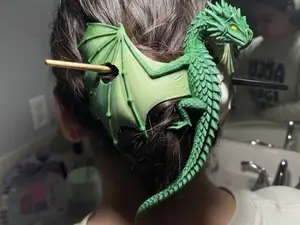 Ancient Drake or Dragon Hairpin or Cloak Fastener