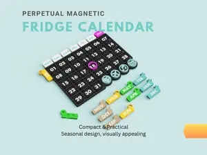 Perpetual Magnetic Fridge Calendar