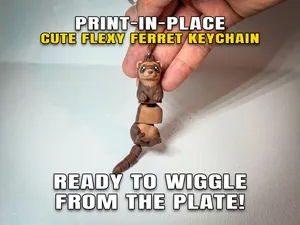 Cute Flexy Ferret Keychain