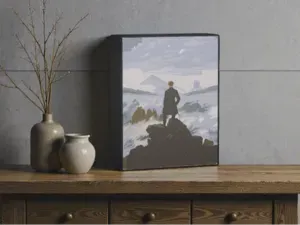 lightbox wanderer above the sea of ​​fog