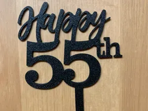 Happy 55th Birthday Cake Topper