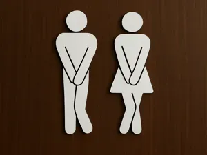 Siluetas divertidas para puerta de baño