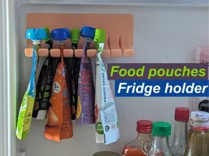 Food pouches holder for fridge