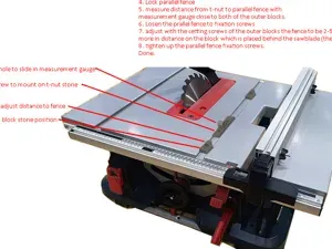 Bosch GTS 635-216 parallel fence adjustment kit