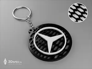 Mercedes honeycomb keychain