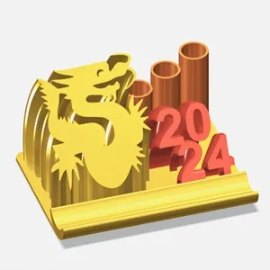 2024 Year of the Dragon-Multifunctional: mobile phone holder,pen ,business card , sticky note holder