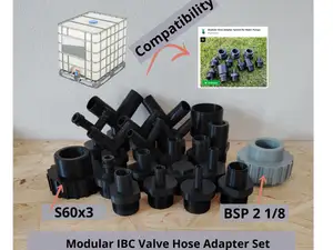 Modular IBC Valve Hose Adapter Set
