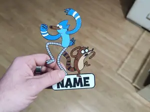 mordecai y rigby -tu nombre/your name