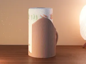 Ribbed Paper Towel Holder + handle - Kitchen stand