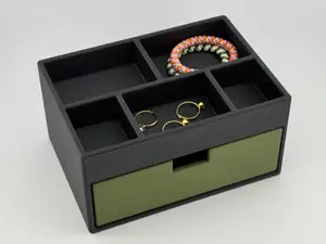 Jewelry Box with Drawer + 5 Compartments